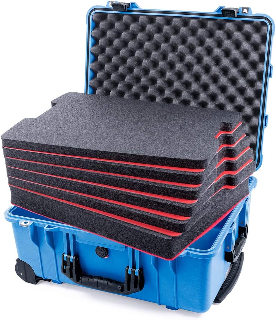 Blue & Black Pelican 1560 case with Customizable Tool Foam Inserts.