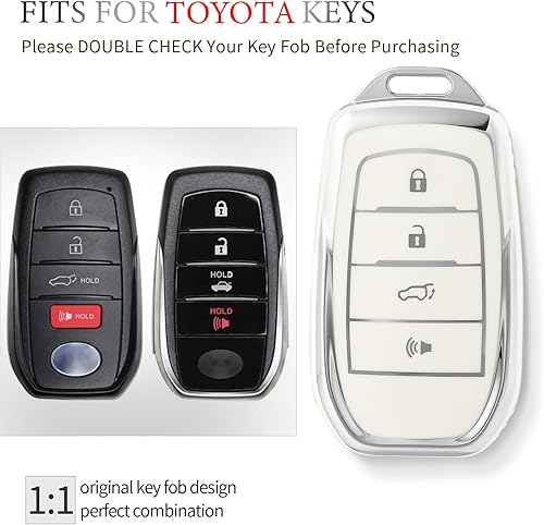 Miniatura 2 de OFFCURVE Funda para llavero Toyota, funda para llave de automóvil para Toyota Land Cruiser Venza RAV4 Prime Hilux Highlander Camry 4Runner