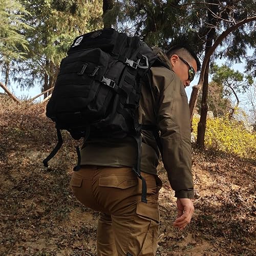 Miniatura 152 de Mochila táctica militar Molle mejorada mochila impermeable militar. Negro