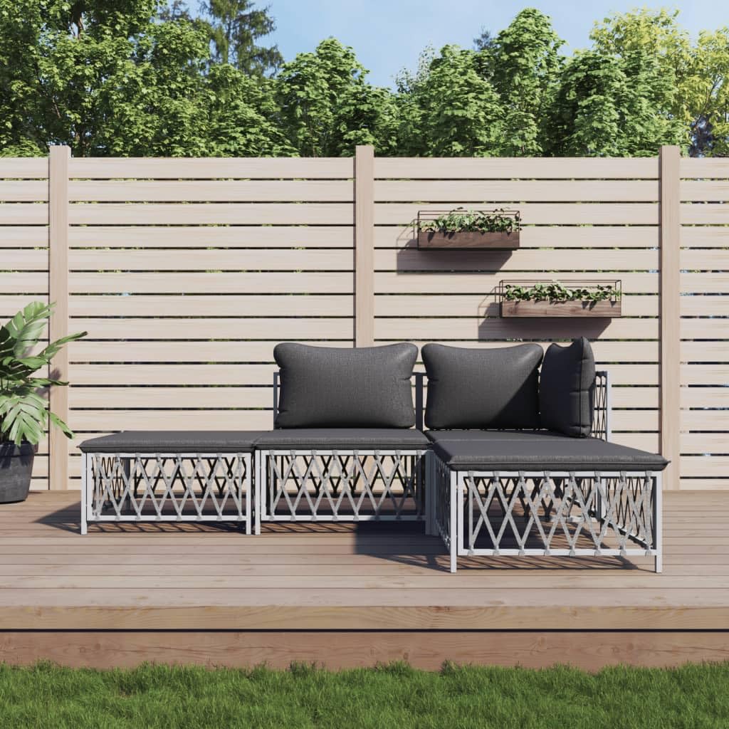 Salon de jardin 4 pièces pour optimiser l'espace terrasse avec confort