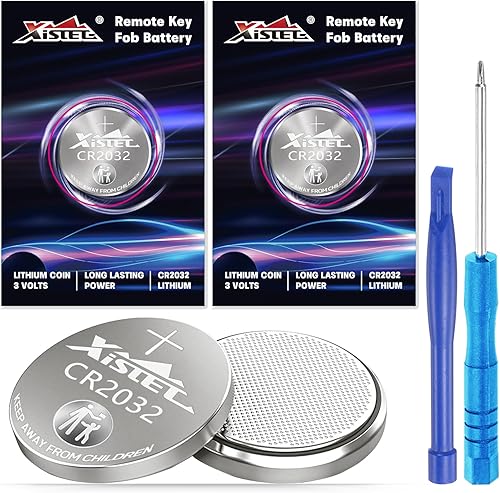 Xislet Paquete de 2 pilas de repuesto para llave remota CR2032 OEM para Honda Accord Civic Odyssey Cadillac Escalade Mazda BMW 2032 llave