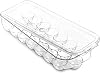 BINO Plastic Egg Container for Refrigerator - Clear, 13 Count, Sturdy, Durable