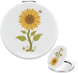Compact Mirror for Purses, Single Sunflower M...