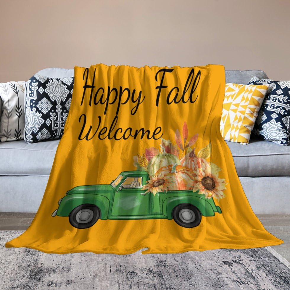 Couverture douce automne 178x203cm plaid tournesol pour canapé