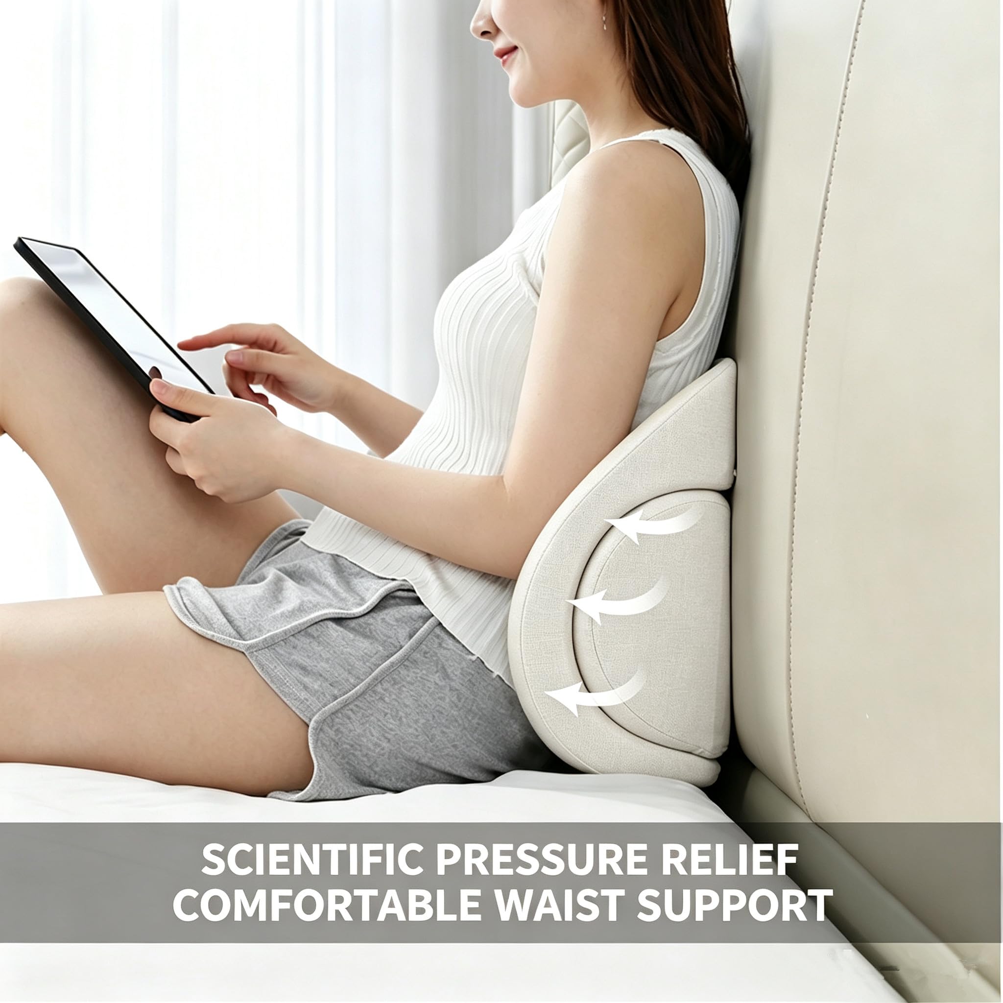 Almohada para piernas de media luna, cojín de rodilla semicircular para piernas, rodillas, espalda baja y cabeza, almohada lumbar de espuma viscoelástica para dormir en la cama, almohada