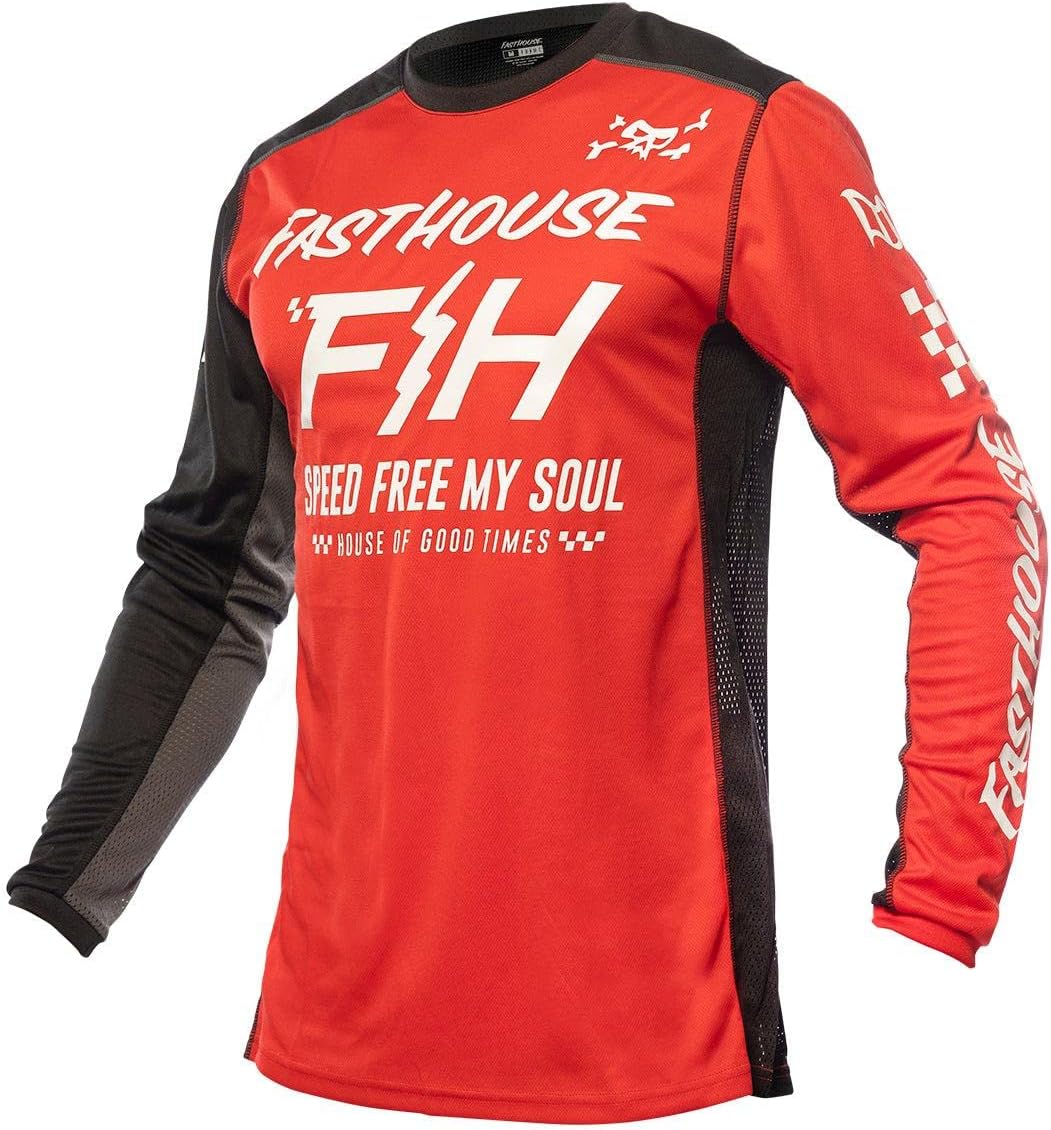 FASTHOUSE Grindhouse Slammer Jersey (Red/Black, Medium)