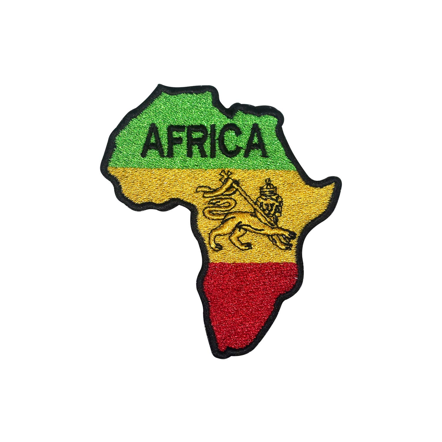Africa Rasta Flag Embroidered Iron on Sew on Patch Badge for Clothes etc.