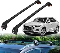 Vista 13 de ERKUL Barras Transversales de Techo para Audi Q3 2012-2018 Barras Transversales de Aluminio con Candado Antirrobo para Techo Compatible con Negro