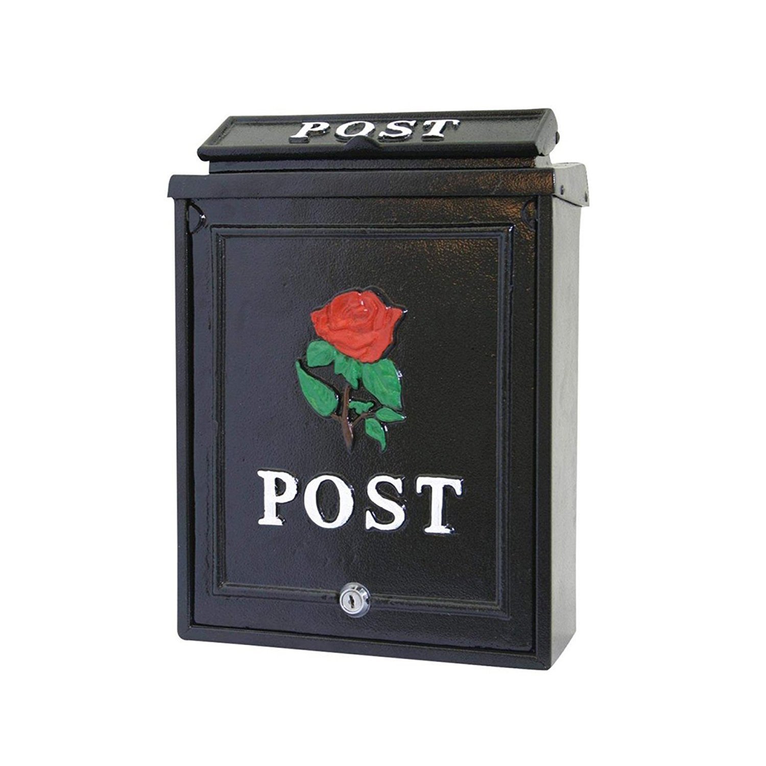 Arboria Red Postbox Collection By Price Crunchers - Lockable Heavy Duty Secure Wall Mounted Letter Mail Post Box Stainless Steel (5. Rose)