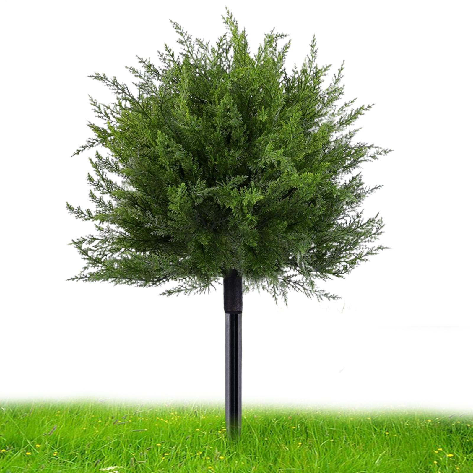 UV Resistant Faux Shrub Bushes Plants with Ground Spikes