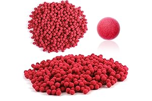 TOYMIS 500pcs 1cm Mini Red Pom Poms for Crafts