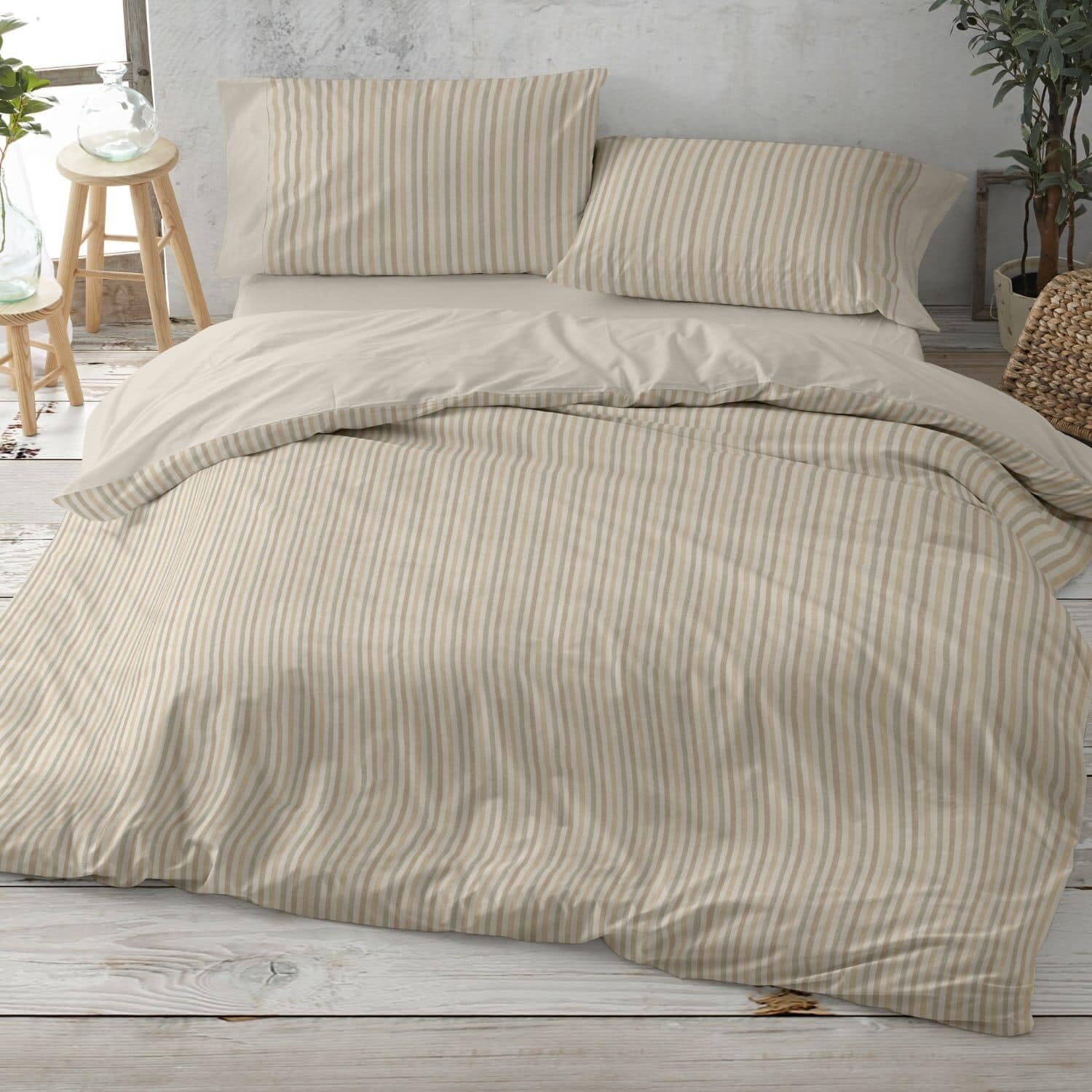 Burrito Blanco | Fundas nórdicas algodón | Cama de 90cm. (+Medidas Disponibles) | Diseño 628 | Color Camel (90x190/200cm.)