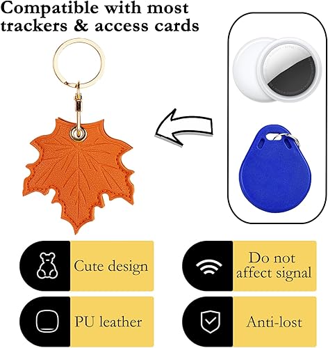 Miniatura 138 de Funda de cuero para llavero para Apple Airtag, funda protectora de AirTag con anillo para llavero, funda antiarañazos para llaves