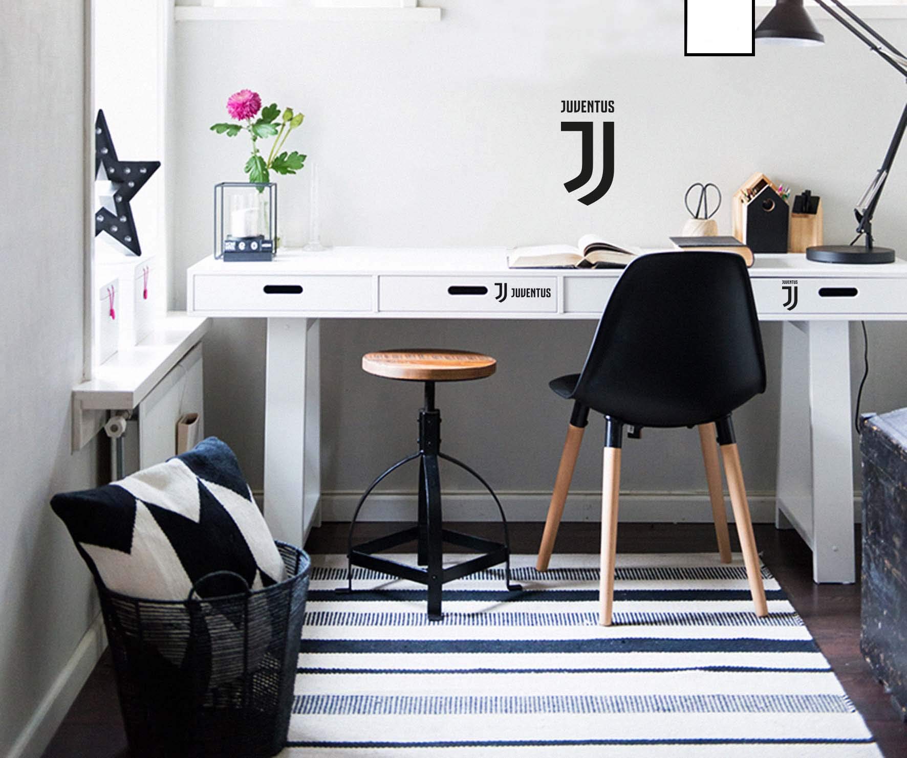 Imagicom Logo Juventus Adesivi Rimovibili A3 2 Fogli Plastica Multicolore 29,7 x 5 x 42 cm