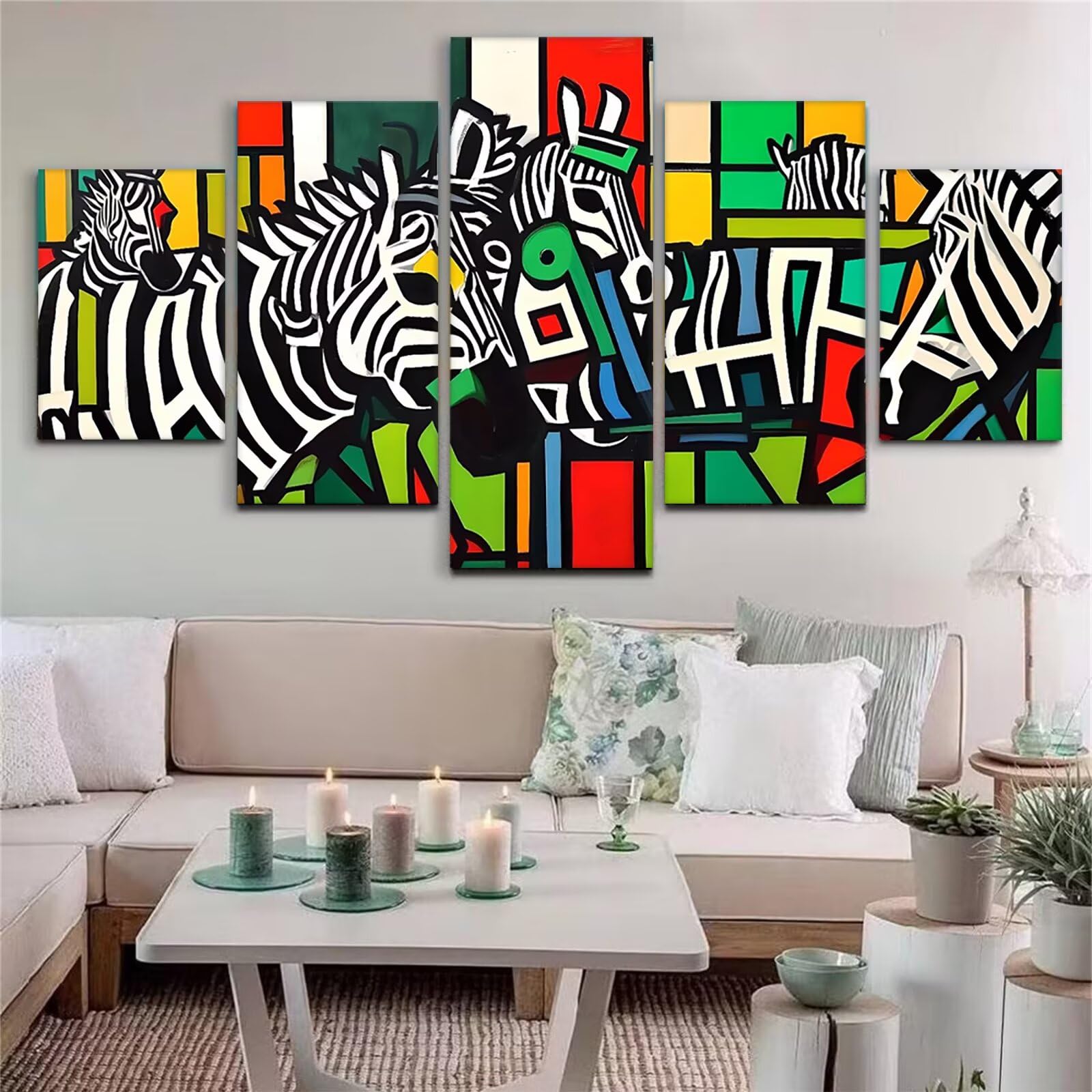 5 sztuk Zebra Diament Malarstwo Abstrakcyjne Diamentowe Malarstwo Dorośli DIY Zestaw do malowania diamentami Dorośli Creart Zestaw do haftu krzyżykowego Diamentowe malowanie do dekoracji ścian
