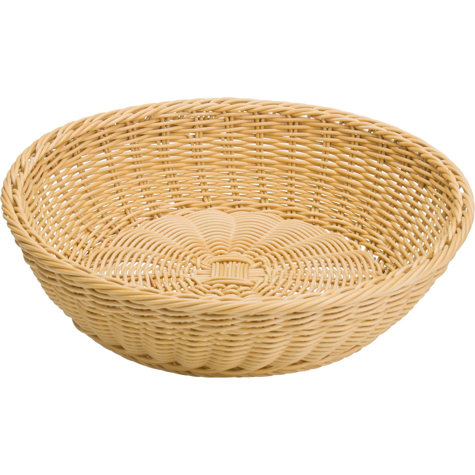 Cestino Rotondo Saleen 37x9 Cm Marrone - In Plastica Alta Qualità, Lavabile, Per Alimenti - Foto 12