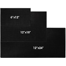 3Pcs Bar Mat - Nonslip Coffee Bar Mat, Flexible Bar Mats for Countertop, Barber Mats for Clippers Bar Mat for Home Bar Restaurant Service Mat 3Pcs, 12 6 inch, 18 12 inch, 24 12 inch