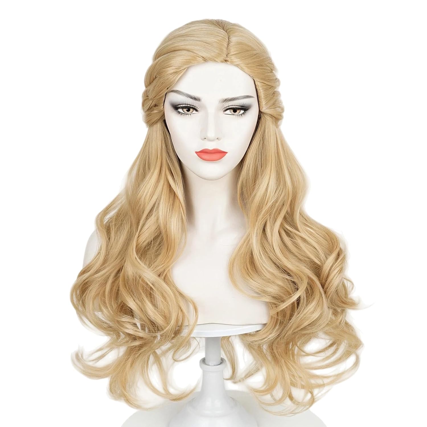 Cying Lin 28" Long Braid Wigs Costume Blonde Wigs for Women Cosplay Party Halloween Wig Include Wig Cap (Adult)