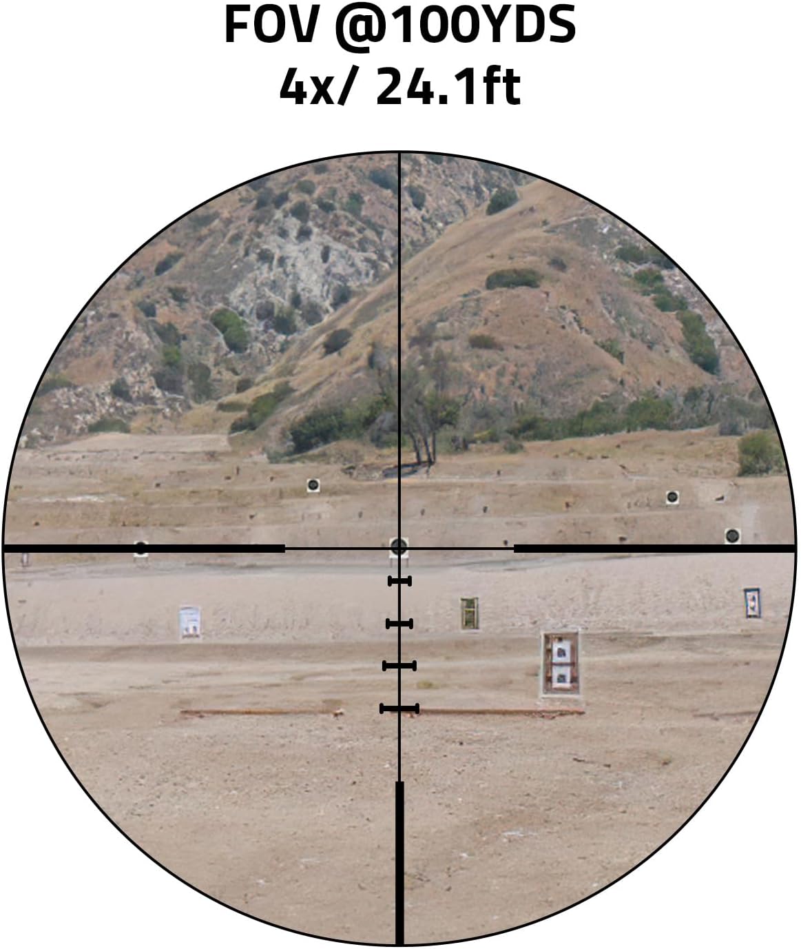 CVLIFE JackalHowl 4X32 Compact Rifle Scope for .22 Caliber Rifles with BDC Reticle, Ideal for Medium to Long-Range Hunting up to 500 Yards
