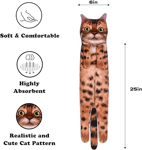 Vista 48 de Divertidas toallas de mano para el baño y la cocina, bonitas toallas decorativas decorativas para colgar en la cara, súper absorbentes, suaves