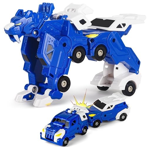 Collision Transforming Dinosaur Car Toy, 2 Crash & Transform Magnetic