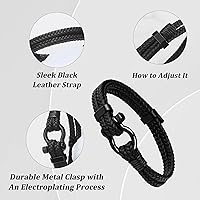 Vista 36 de Sereney Christmas Gifts for Him Son Boys Bonus Dad Father Men Boyfriend Grandson Friend as Triple Protection ID Bracelets Birthday Gifts for 9 10 11