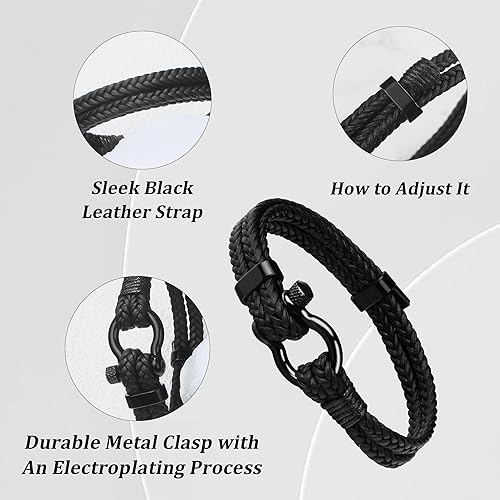 Miniatura 36 de Sereney Christmas Gifts for Him Son Boys Bonus Dad Father Men Boyfriend Grandson Friend as Triple Protection ID Bracelets Birthday Gifts for 9 10 11