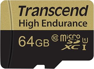 Transcend Information 64GB High Endurance MicroSD Card with Adapter (TS64GUSDXC10V)
