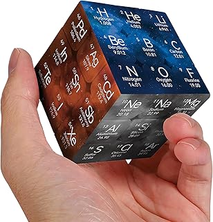 Periodic Table 3x3 Speed Cube, UV Printing Element Cube Magic Cube Educational Puzzles Toys for Kids,Beginners and Adults (Stickerless) Black