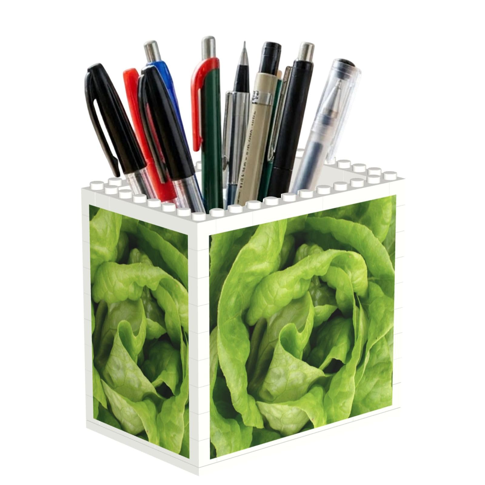 Poadnly Lettuce, Pen Pot Pencil Holder for Office Home School, Compact Desk Organiser for Office Stationery