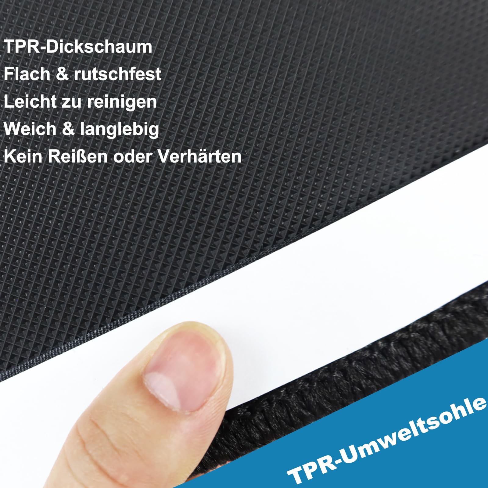 Einstiegsmatten Teppich passend für Ford Transit Tourneo Custom Trend Titanium Active ab 2023, 4-teilig, Ersatz-Trittstufenmatten für Einstiegsleisten