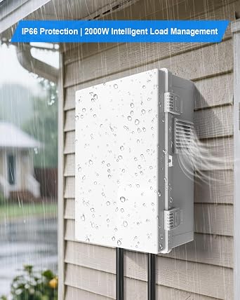 Outdoor Electrical Box with Thermostat Fan, 15.7x11.8x6.2 ABS Enclosure