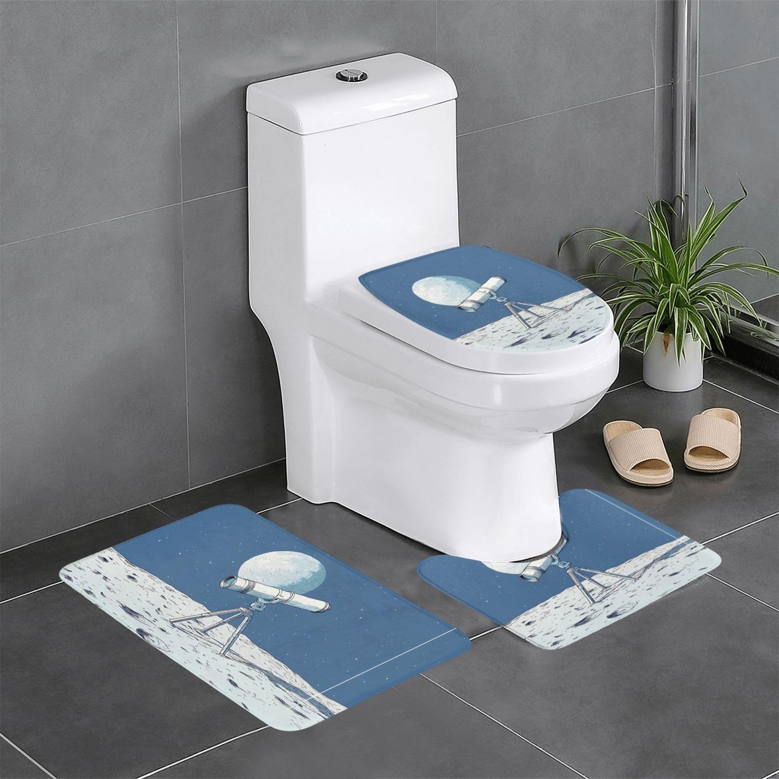Tapis de bain antidérapant ensemble 3 pièces durable séchage rapide