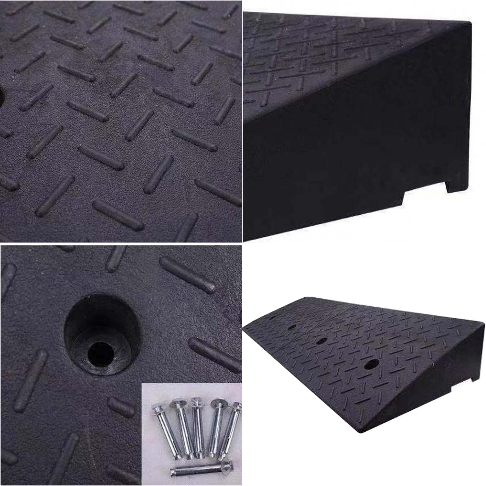 YSUEFIJO Rampe di Carico Auto, Rampa Carrabile per Marciapiede, Rampa Antiscivolo per Sedia a Rotelle, con Protezione da Sovrappamento, Rampe a Soglia per Caravan Bici Rotelle Accesso