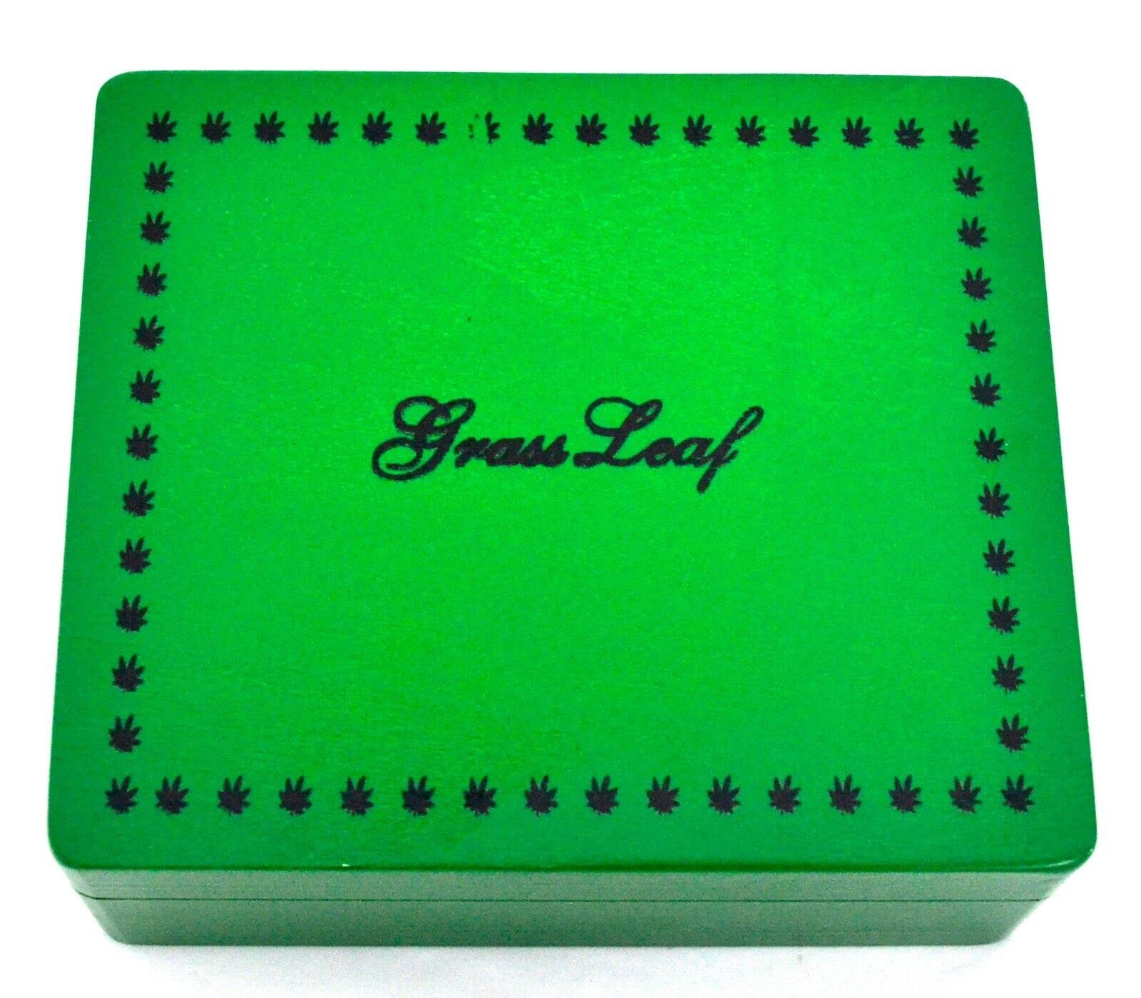 SHINE GRASSLEAF LARGE WOODEN ROLLING BOX ROLL BOX SMOKING FOR YOUR SMOKING ACCESSORIES (GREEN)
