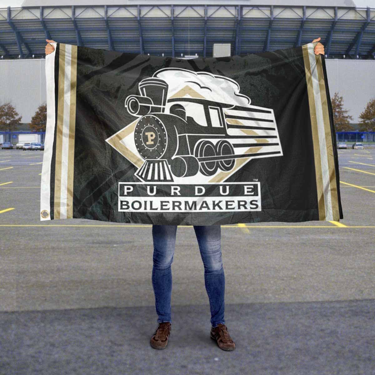 College Flags & Banners Co. Purdue Boilermakers Vintage Retro Throwback 3x5 Banner Flag