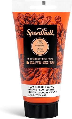 Miniatura 46 de Speedball Tinta de impresión en bloque soluble en agua 3512 – Color intenso con acabado satinado AP no tóxico 2.5 onzas líquidas, amarillo oscuro