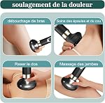 Cellulite Massager Body Sculpting Handheld Cellulite Massager-Cupping Kit with 12 Suction Modes for Arms, Legs, Back Used at Home (Black) (Black)