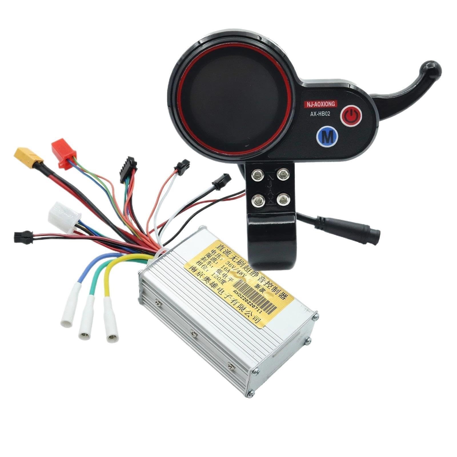 AX-HB02 Akcelerator Dashboard 36V 48V kontroler 6PIN miernik do skutera elektrycznego