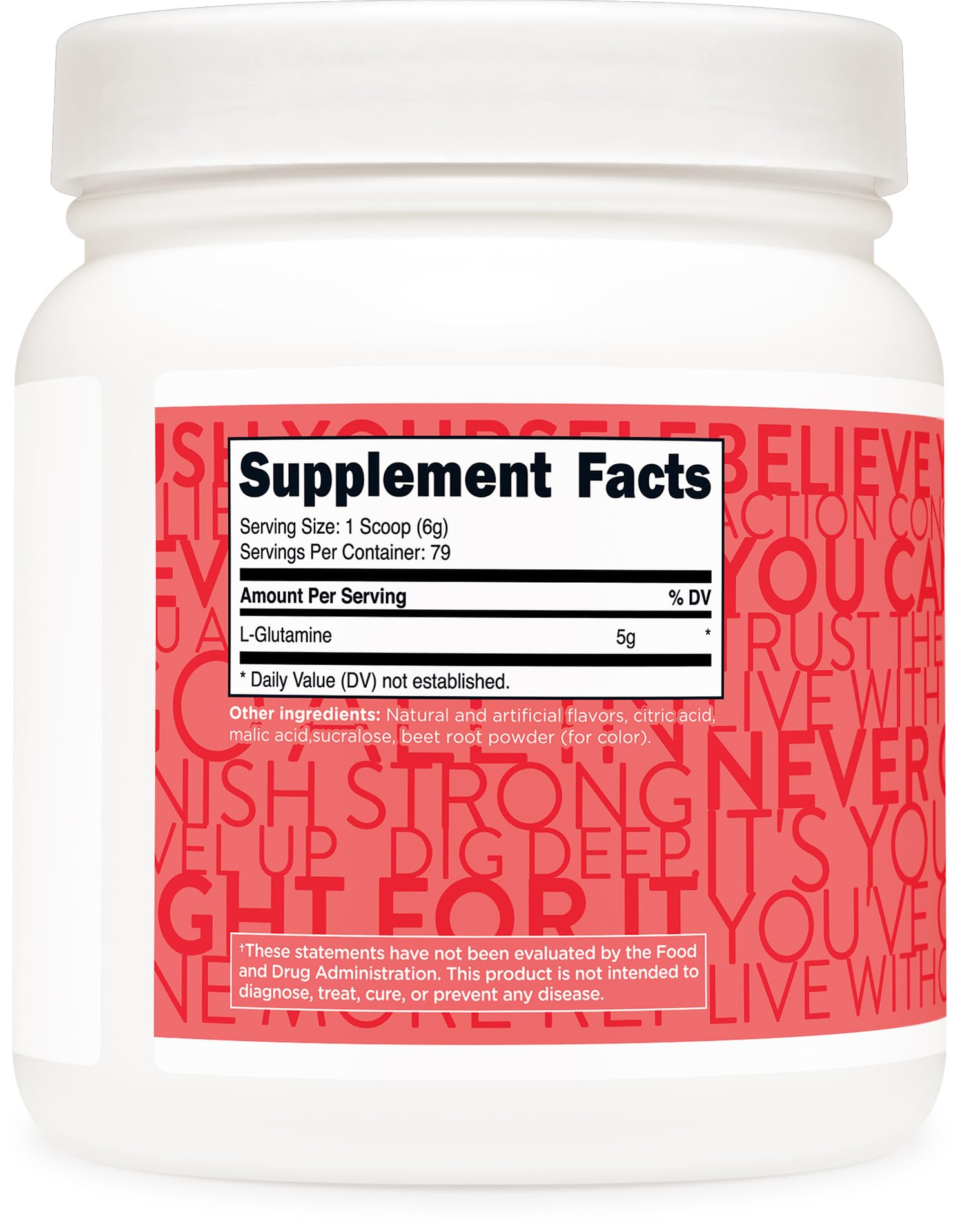 TransformHQ L-Glutamine Powder (Strawberry Lemonade) 500 Grams, Gluten-Free — Amazon image 4