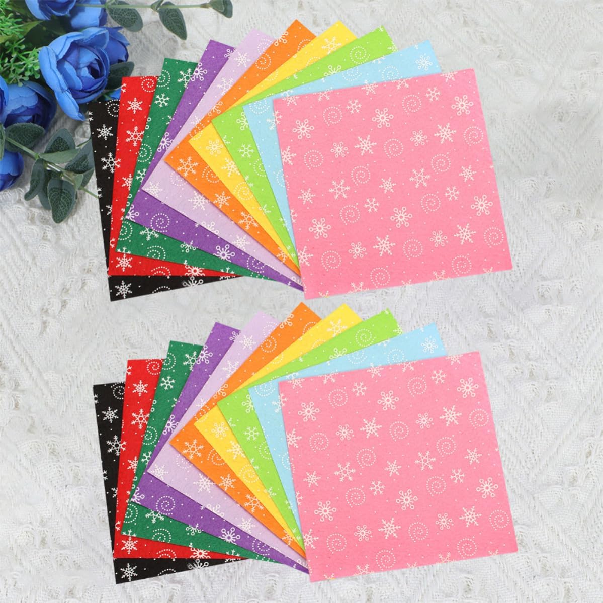 20pcs Snowflake DIY Craft Set Non-Woven Fabric Christmas image 5