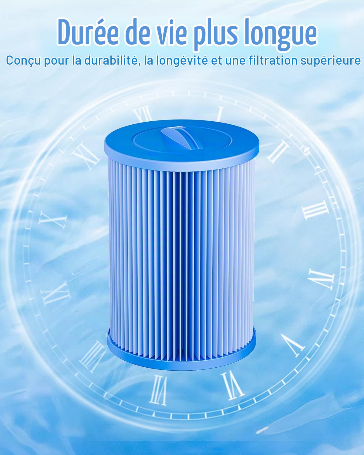 Spa Filtre de Remplacement 4,65㎡ 5 Micron pour 6CH-940AM 2 Pack | Filtre de bain à remous compatible avec 6CH-940AM FC-0359M 817-0050 25252 378902 03FIL1400 PWW50P3-M