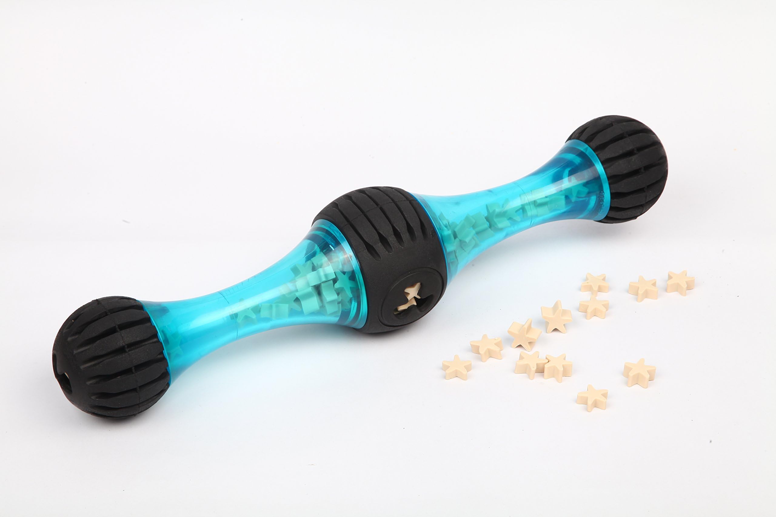 CYNJO Large Chewing Squeeze Bone Dog Toy with Dental Twist Caps (Blue)