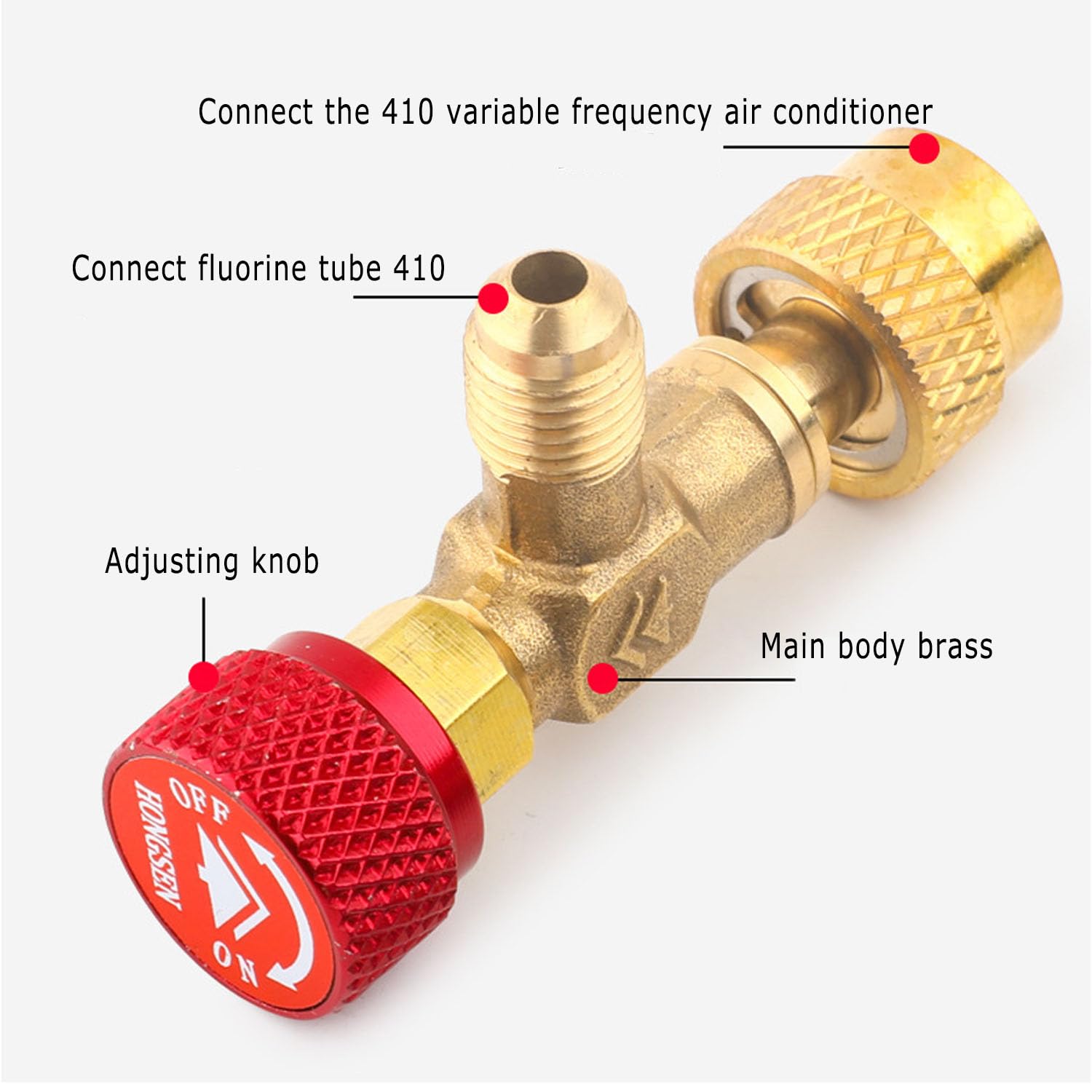 Gas Refrigerante R410a, Gas R410a per Condizionatori, Adattatore R410a, Pompa Vuoto per Condizionatori, Valvola di Sicurezza Aria Condizionata, per Tubo di Riempimento Refrigerante R410A