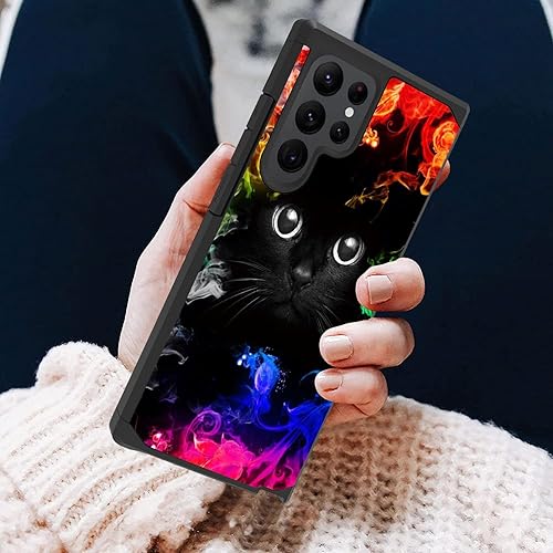 Miniatura 3 de Funda para Galaxy S22 Ultra, resistente 2 en 1 de doble capa híbrida de policarbonato duro y silicona suave a prueba de golpes, funda de protección