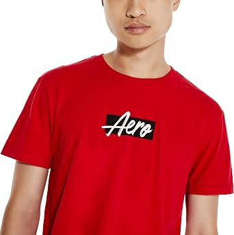 Aeropostale Men's Box Logo Script Short Sleeve Tee
