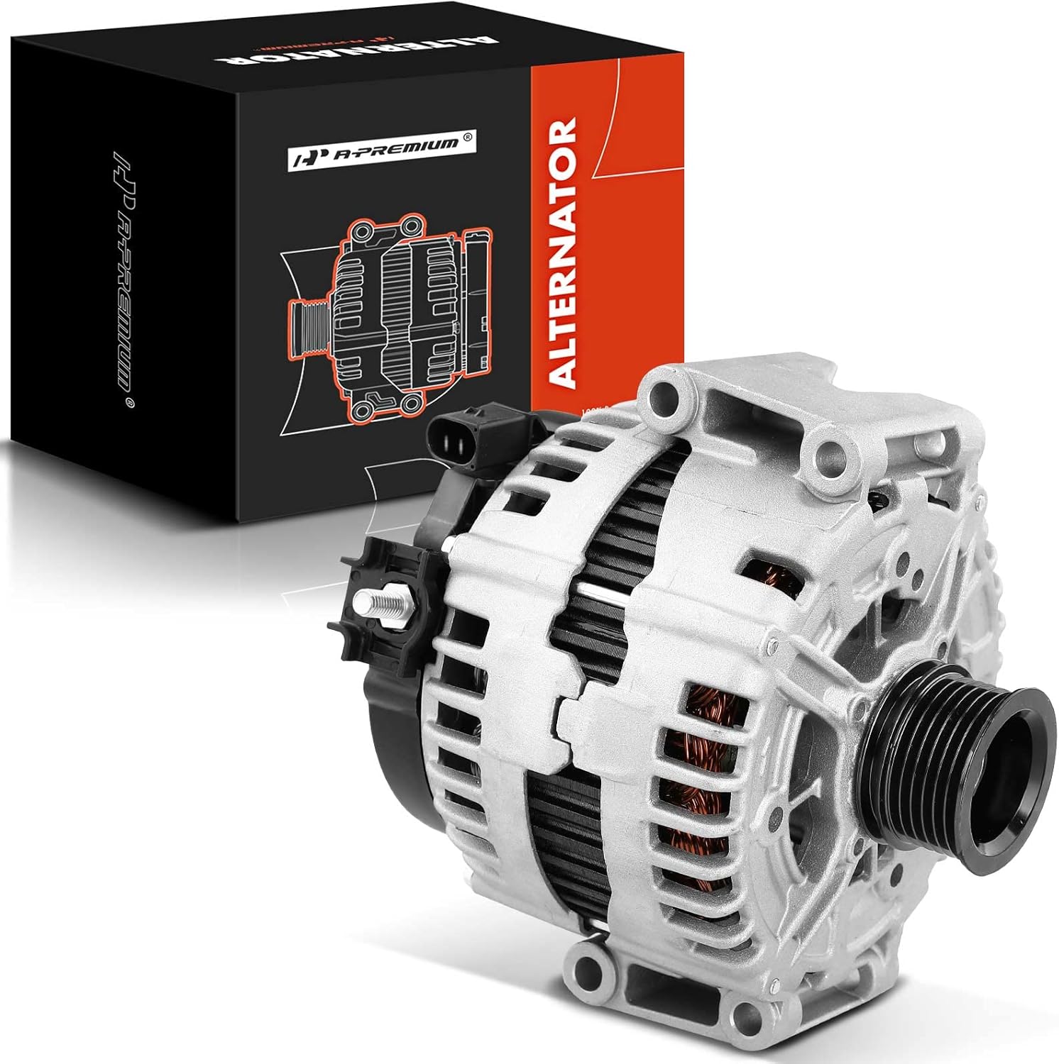 A-Premium Alternator Compatible with Dodge Freightliner Sprinter 2500 3500 & Mercedes-Benz CL550 2007-2008, S550 2008-2011, 3.5L 5.5L, 12V 220Amp CW 6-Groove Pulley, Replace# A0131549902