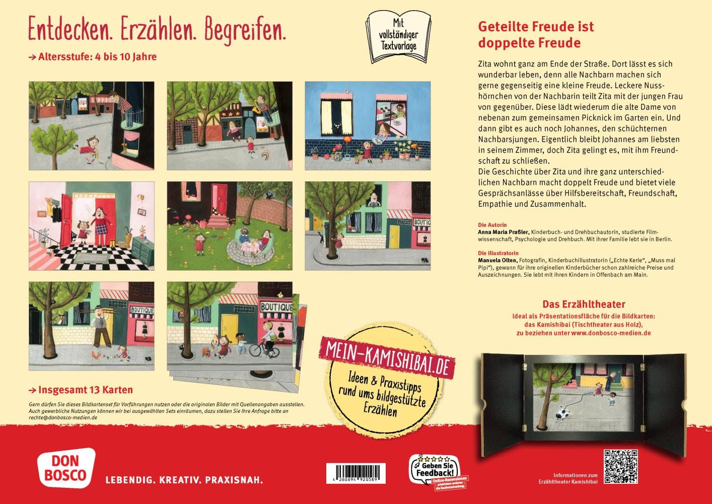 In meiner Straße: Geteilte Freude ist doppelte Freude. Kamishibai Bildkartenset: Entdecken - Erzählen - Begreifen. Bilderbuchgeschichten für unser Erzähltheater. Empathie fördern in Kita & Grundschule