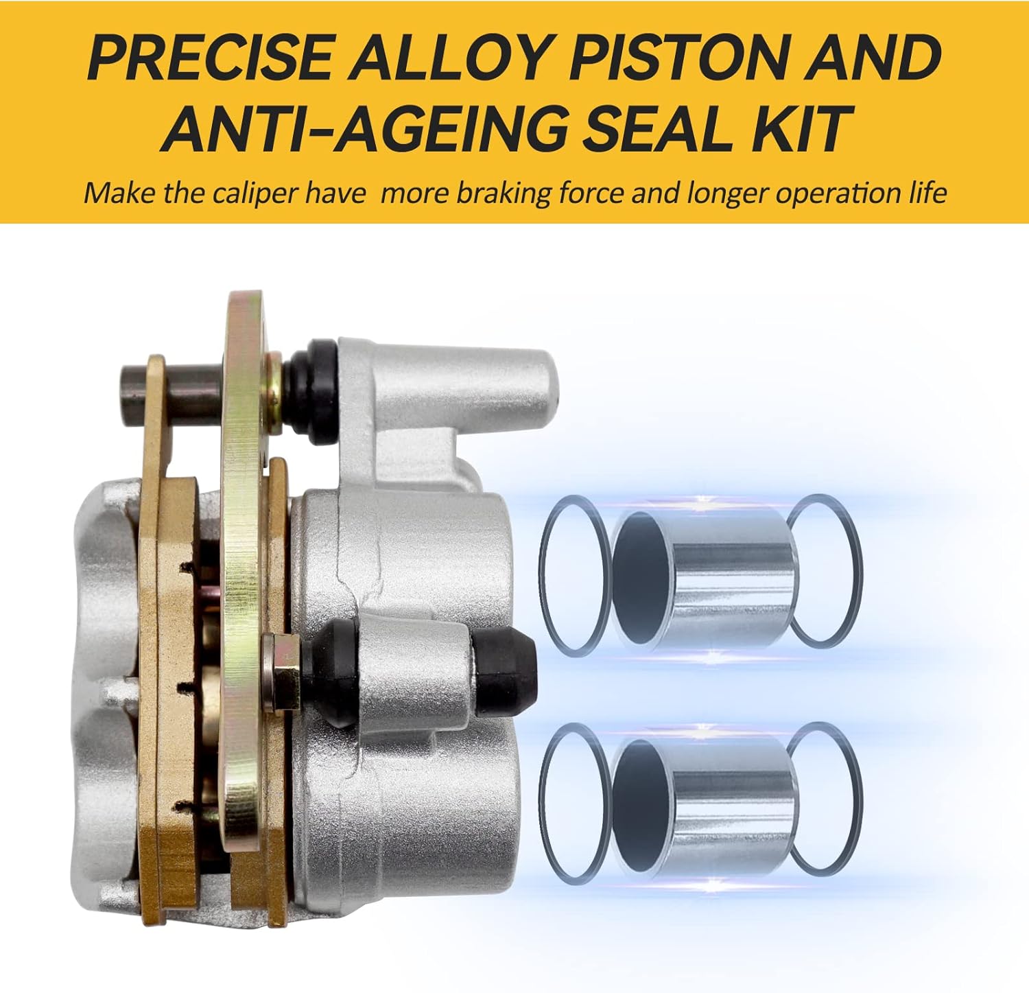 M MATI Front Brake Caliper & Pads for Suzuki Motorcycle DR250 DR350 RM125 RM250 RMX250T 59300-08D00-999