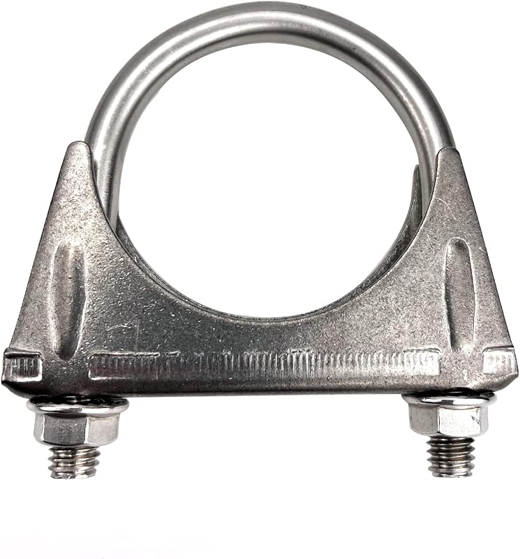 Abraçadeira U para escapamento eLifecenter 2,5" em aço inoxidável reforçado – 1 unidade